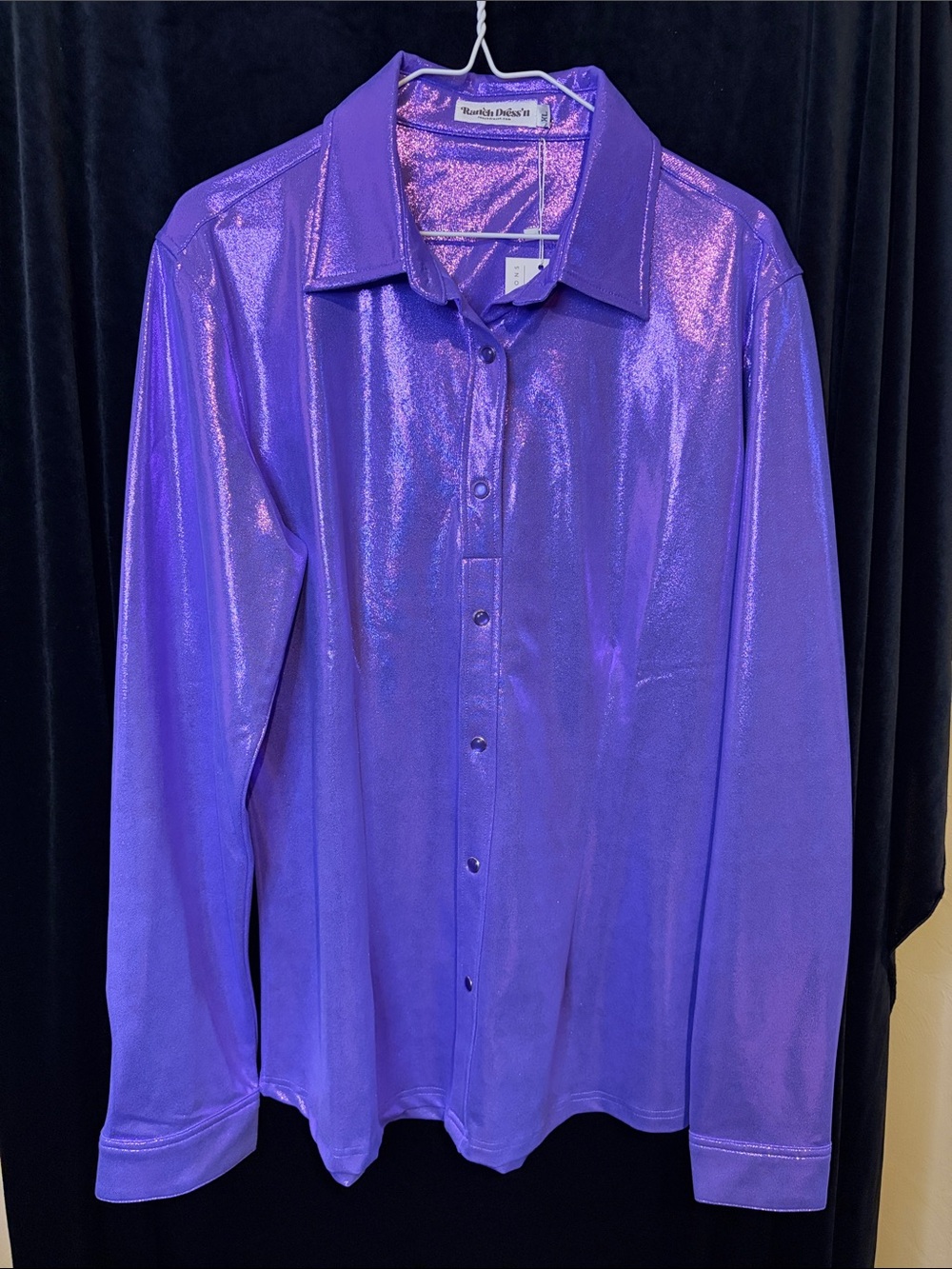 Ranch Dress’n purple metallic NWT  size xl